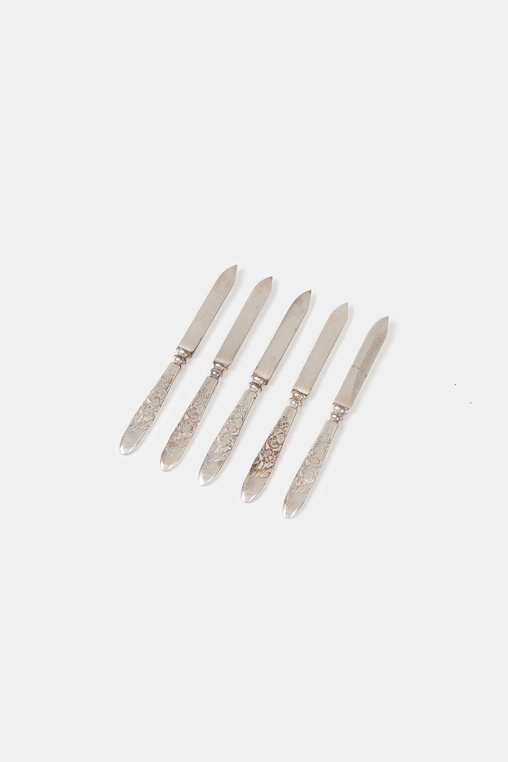 Set of 5 Sterling Plate Knives