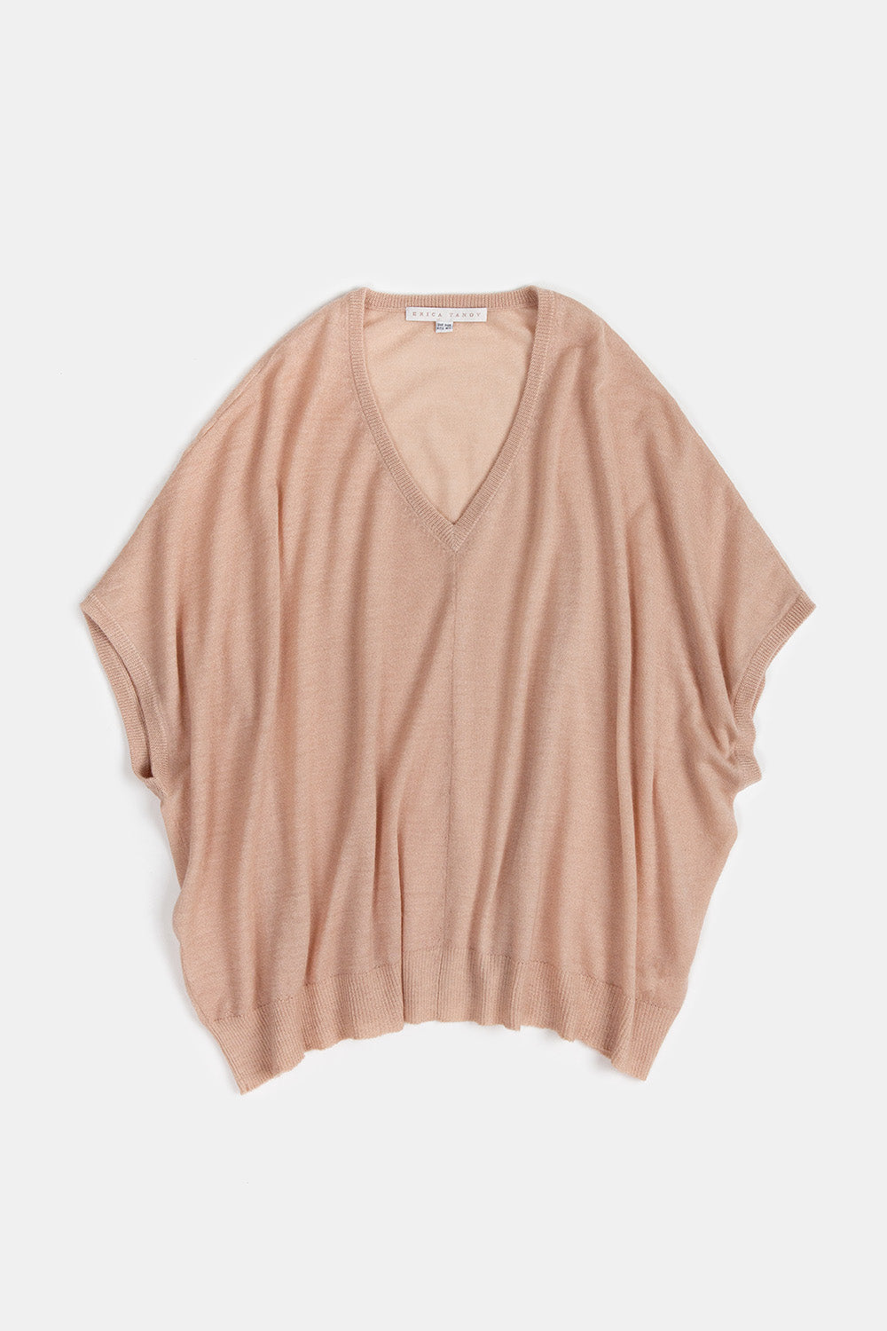 Cashmere V-Neck Cocoon Sweater In Fawn