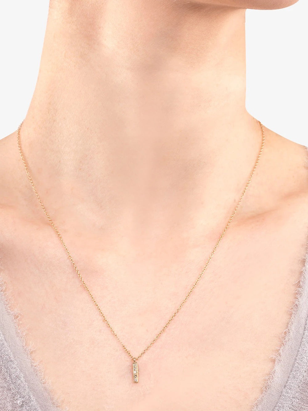 Satomi Kawakita Small Diamond Bar Necklace