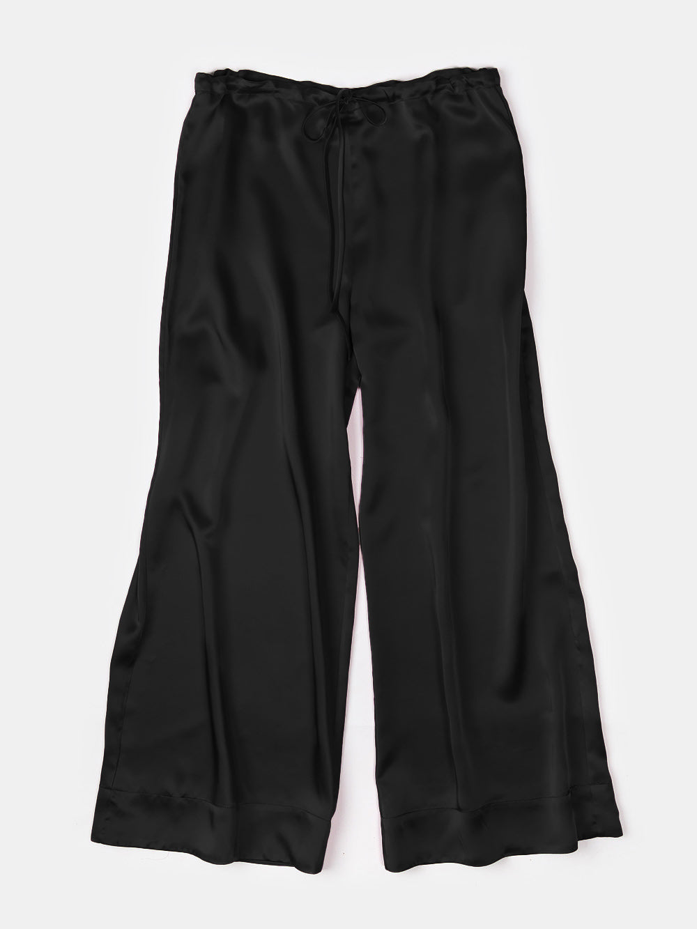 Jules Silk Charmeuse Pants in Black