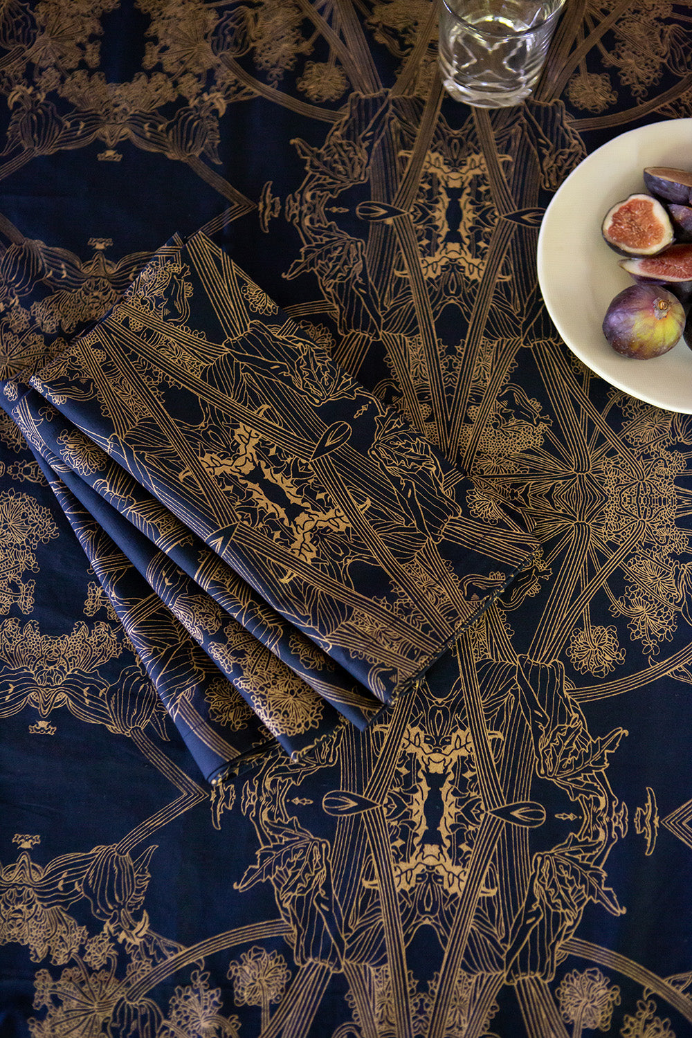 Botanicus Napkin Set in Navy/Gold