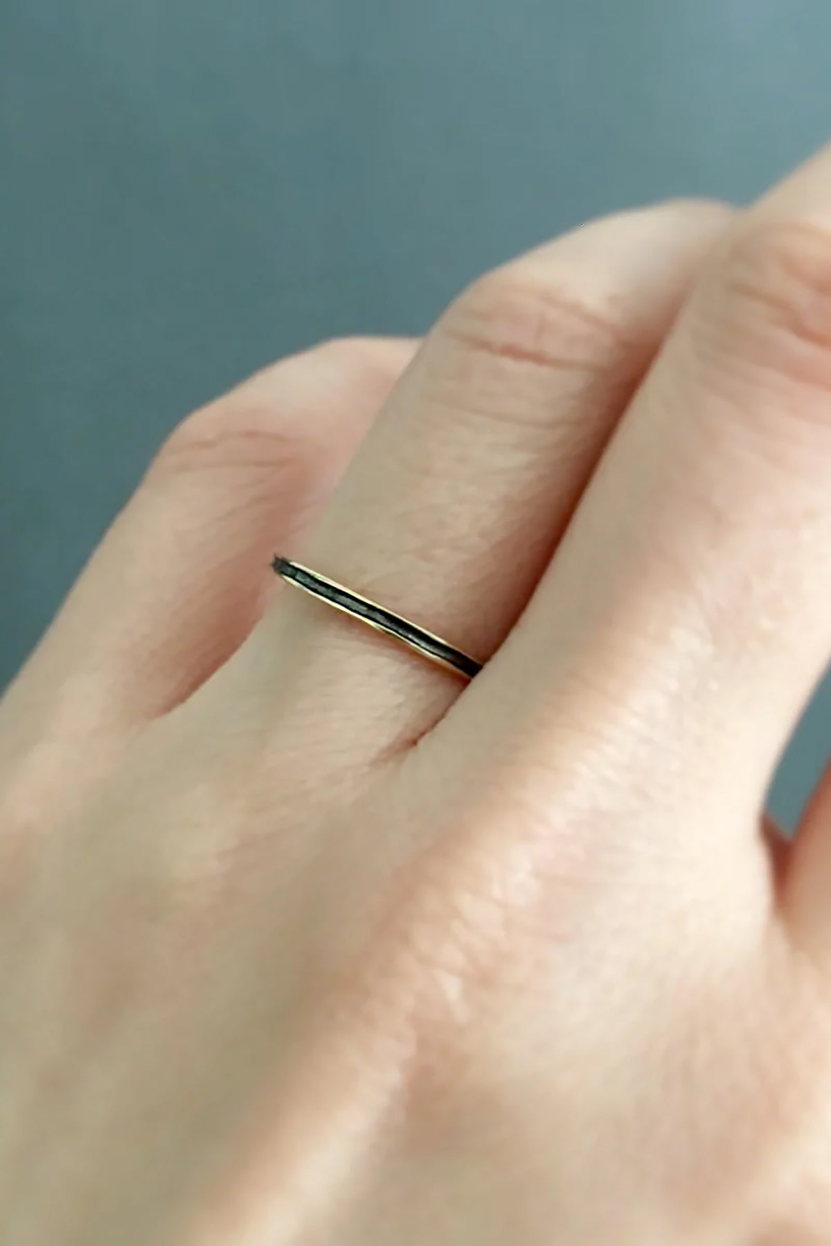 Satomi Kawakita 18k Gold And Black Rhodium Band