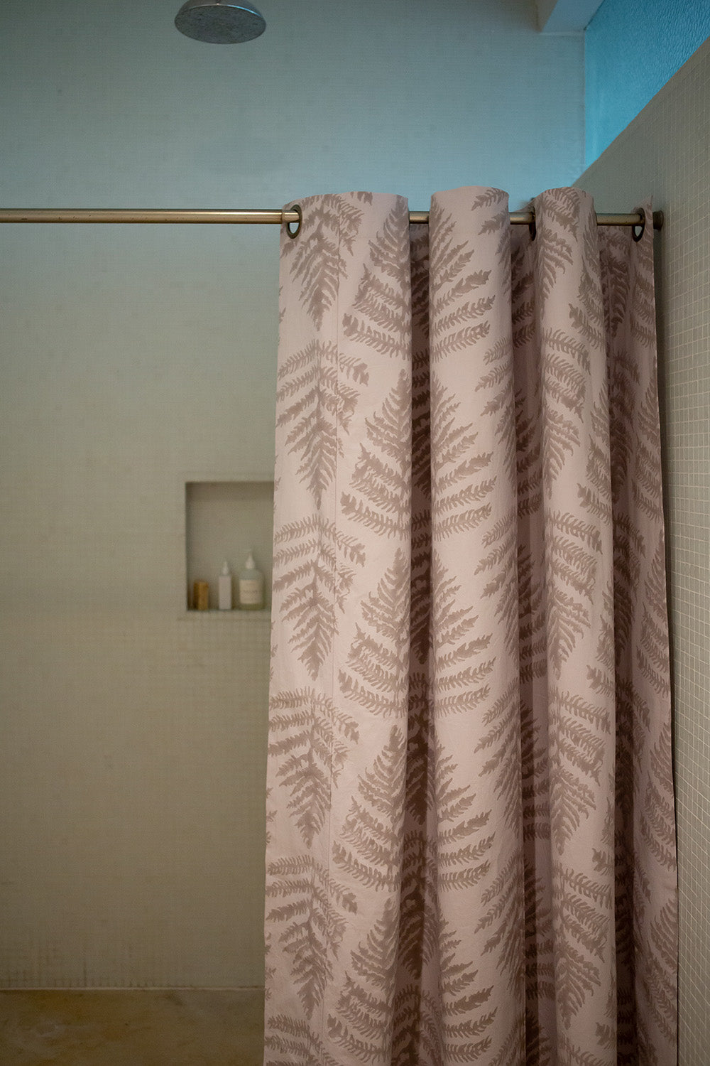 Fern Shower Curtain in Dove