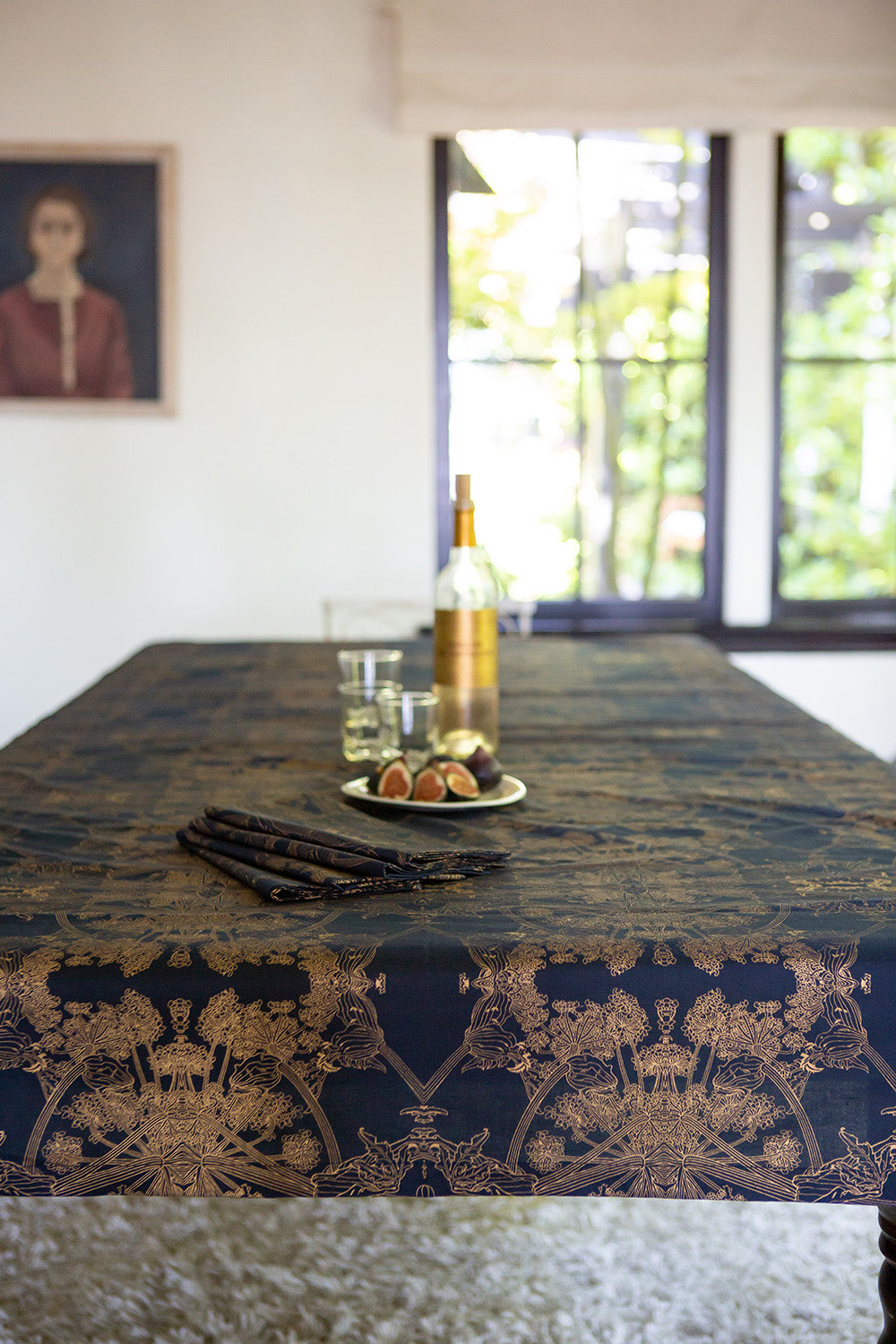 Botanicus Tablecloth in Navy/Gold